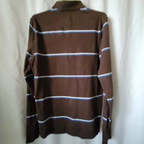 American Eagle Small Polo Vintage Fit Men's shirt brown striped EUC - Picture 7 of 7
