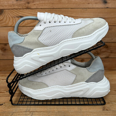 Arne Turnschuhe Damen Größe UK 6 Runner weich blau weiß Mesh Leder Halbschuhe