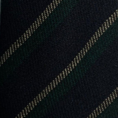 Blue Green Striped ALBERT Mc GREY Wool Tie Italy