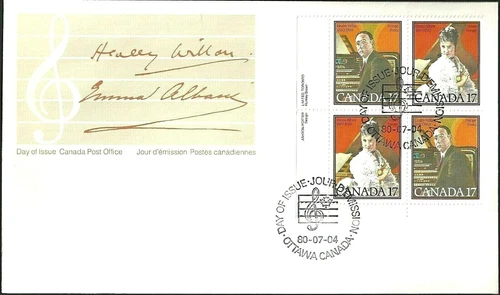 🍁Canada  #861a  LLpb    "Canadian Musicians"    Brand New  1980 First Day Cover