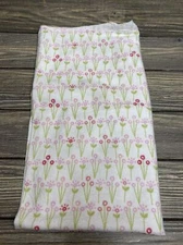 Cloud Island Baby Crib Receiving Blanket Pink Green Flowers 28x28”