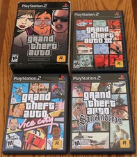 Grand Theft Auto Trilogy PlayStation 2 PS2 San Andreas Vice City III Complete US
