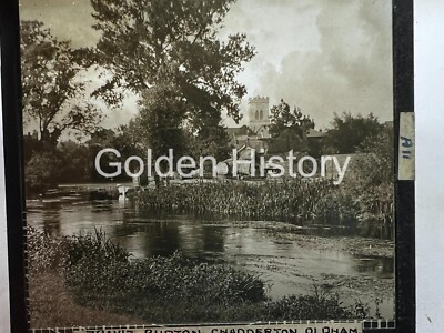 ANTIQUE c1900 PHOTOGRAPH GLASS LANTERN SLIDE RINGWOOD NEAR BOURNEMOUTH