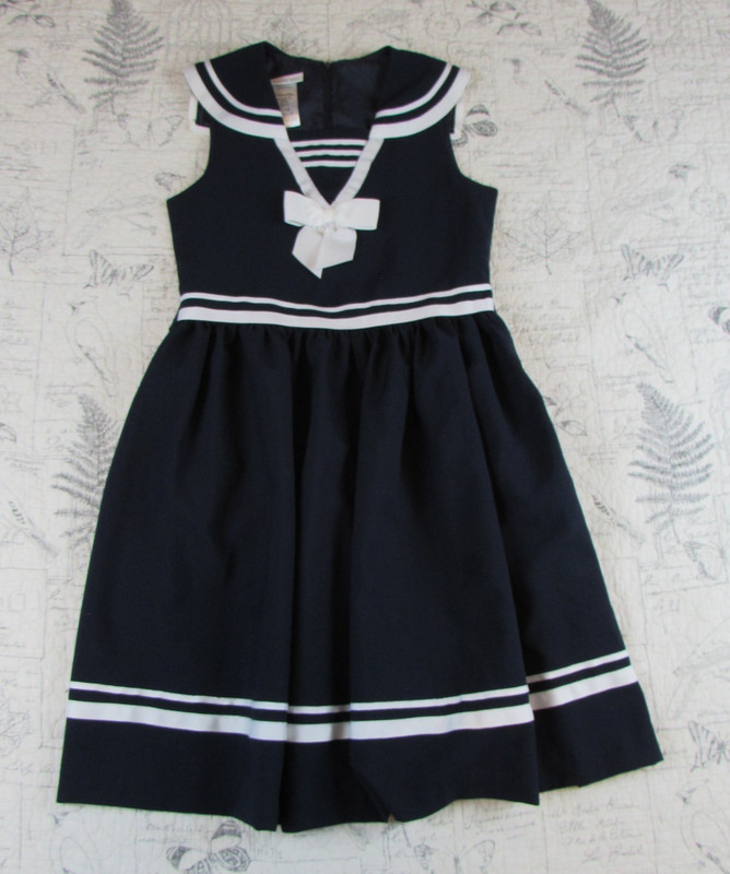 NEW Bonnie Jean Baby Girls Sailor Nautical Navy Uniforms Back to school dress 14