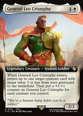 MTG | General Leo Cristophe | FINAL FANTASY | FIC 0135 I EXTENDED ART | NM | ENG