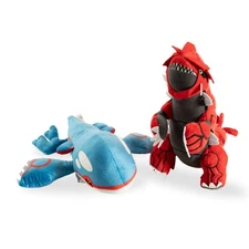 Pokemon Legendary Groudon & Kyogre Plush Toy 2-Pack Set Collectible