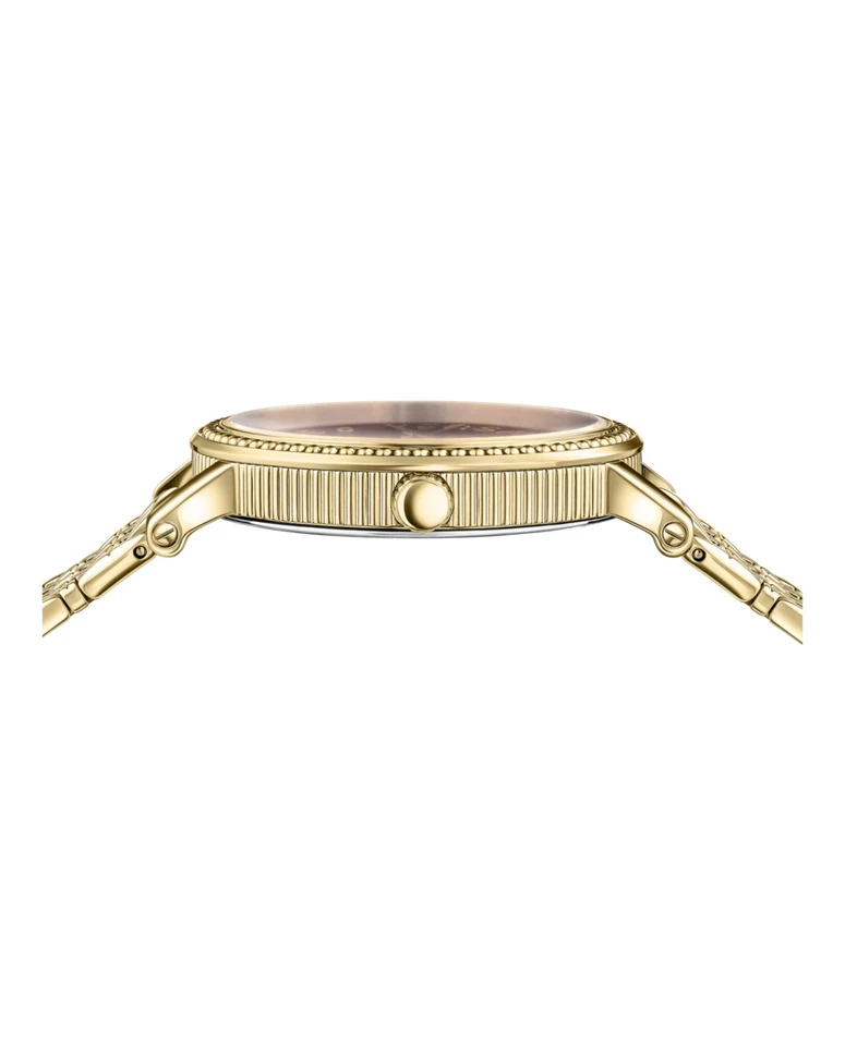 Versace Womens IP Yellow Gold 37mm Bracelet Fashion Watch - Image 2 of 4