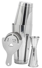  Professional Bartender Kit: Stainless Steel Cocktail Shaker Set, Weighted 