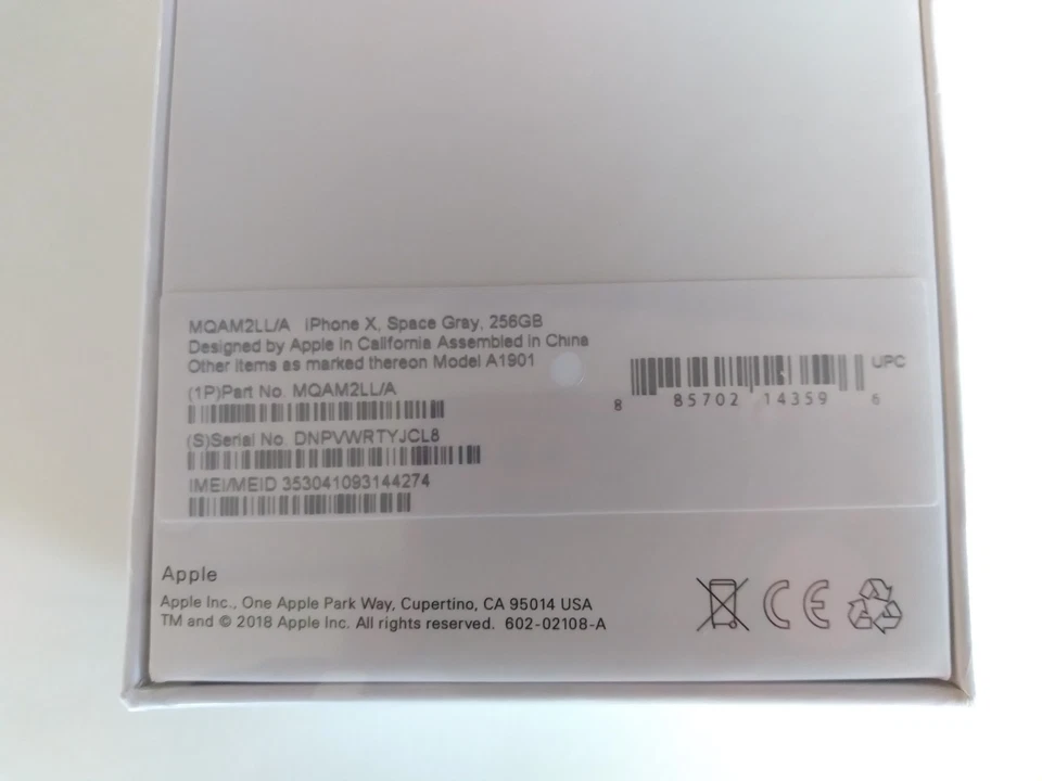 苹果 iPhone X 256GB 无锁版太空灰 (A1901) 全新未拆封 带盒 — 第 4/4 张图片