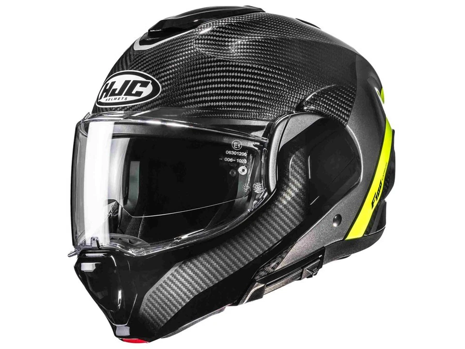 HJC F100 Carbon Stan MC3H Klapphelm (schwarz / gelb) - Bild 1 von 1
