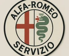Retro Style Alfa Romeo Servizio  Service  High Quality Garage Sign