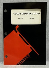 Vintage CGA Color Graphics Card Manual IBM PC...