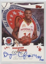 2007-08 Topps Echelon McDonald's All-American 83/100 Daequan Cook #B18 Auto 3c7