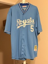 Mitchell & Ness Blue Kansas City Royals George Brett Jersey Size 4XL