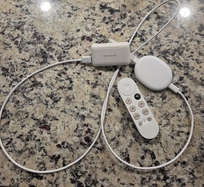 Google Chromecast with Google TV Media Streamer White w/ Remote, Voice Control