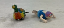 Vtg Wind Up Toys Inakita Duck 1950S Tin Litho Woman Swimmer With Goggles Plastic
