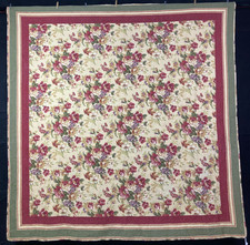 Vintage Tradycyjny epicki kwiatowy medalion Wielokolorowa patchworkowa kołdra 224x218 cm