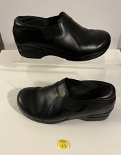 Dansko XP Women's EU 40 US 9.5 Black Leather Slip-On Clogs Shoes