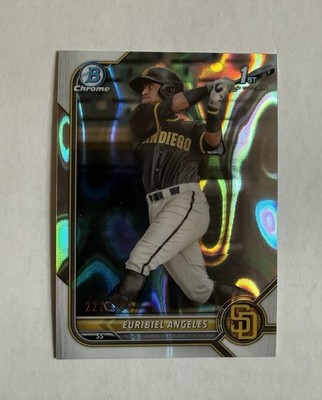 2022 Bowman Chrome Euribiel Angeles Lava Refractor /399 BCP-32 Padres