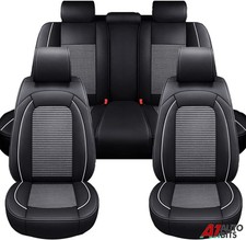 Flexzon Sitzbezüge Set Für Nissan X-trail Qashqai Juke Grau Schwarz PU Leder