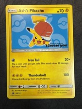 Ash's Pikachu SM114 Sun & Moon Black Star Promo Pokemon on eBay