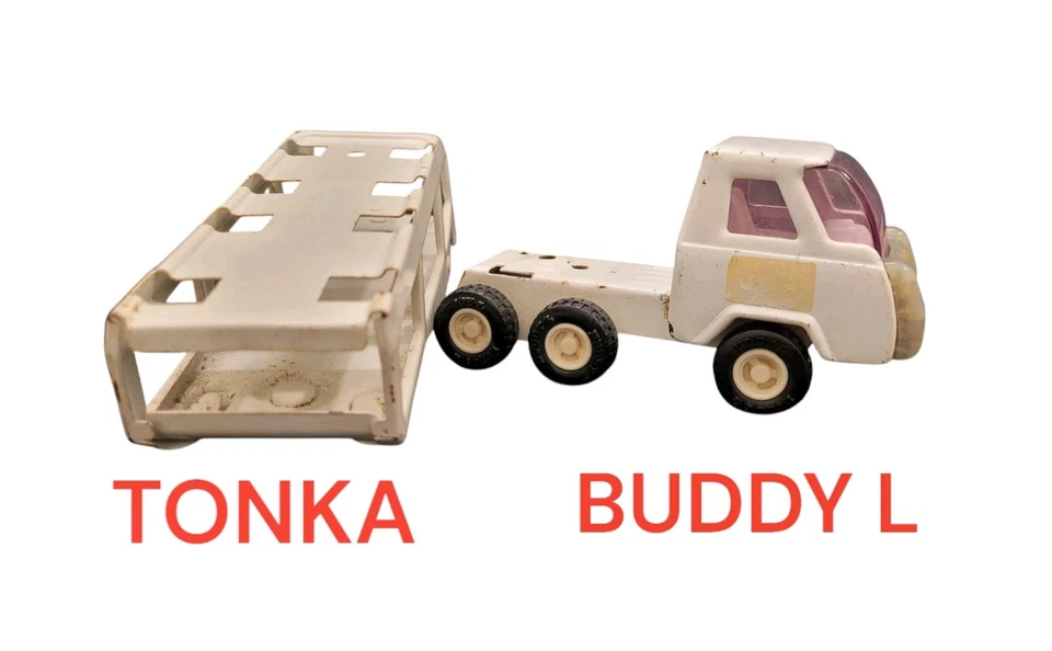 1970s VINTAGE TONKA & BUDDY L CAR CARRIER TRANSPORTER HAULER STEEL TOY TRUCK - Image 2 of 4