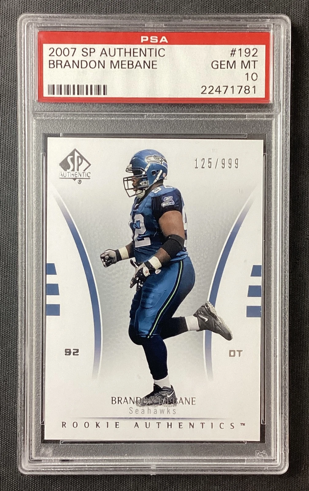 Brandon Mebane SP Authentic #192 Base