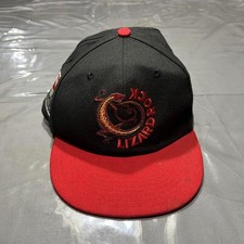 Vintage Marlboro Adventure Team Lizard Rock Hat Cap Black Red Strapback Adult