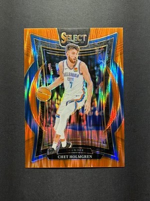 Chet Holmgren 2024-25 Panini Select Orange Flash Prizm - OKC  #160 