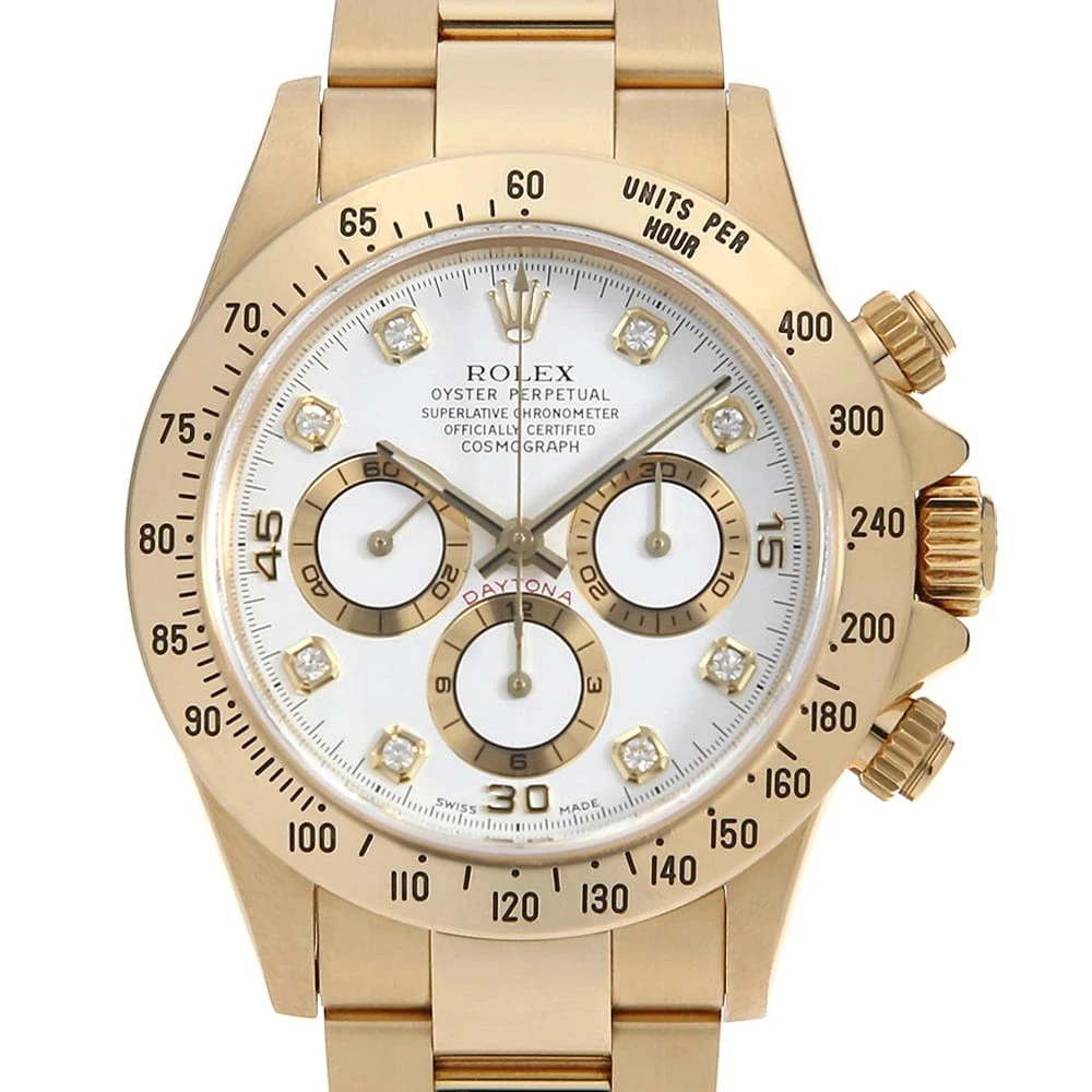 ROLEX Cosmograph Daytona 8P diamond 16528G white A Number second hand mens