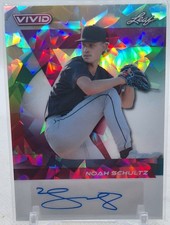 NOAH SCHULTZ 2024 LEAF VIVID SILVER CRYSTALS  XRC AUTO #3/6