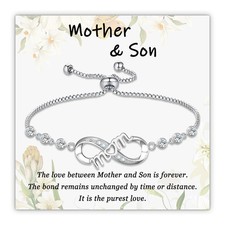 Mother Son Bracelet as Birthday Mothers Day Christmas Gifts for Mom from Son, Si