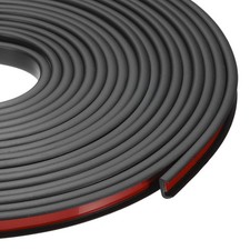 24.9 ft U-Shape Edge Banding, Adhesive Trim Protector Fit 3/8" Edge, Black