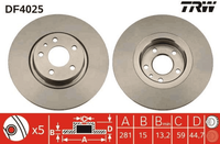 2X Bremsscheibe Vorderachse FüR Alfa Romeo 147 156 Sportwagon
