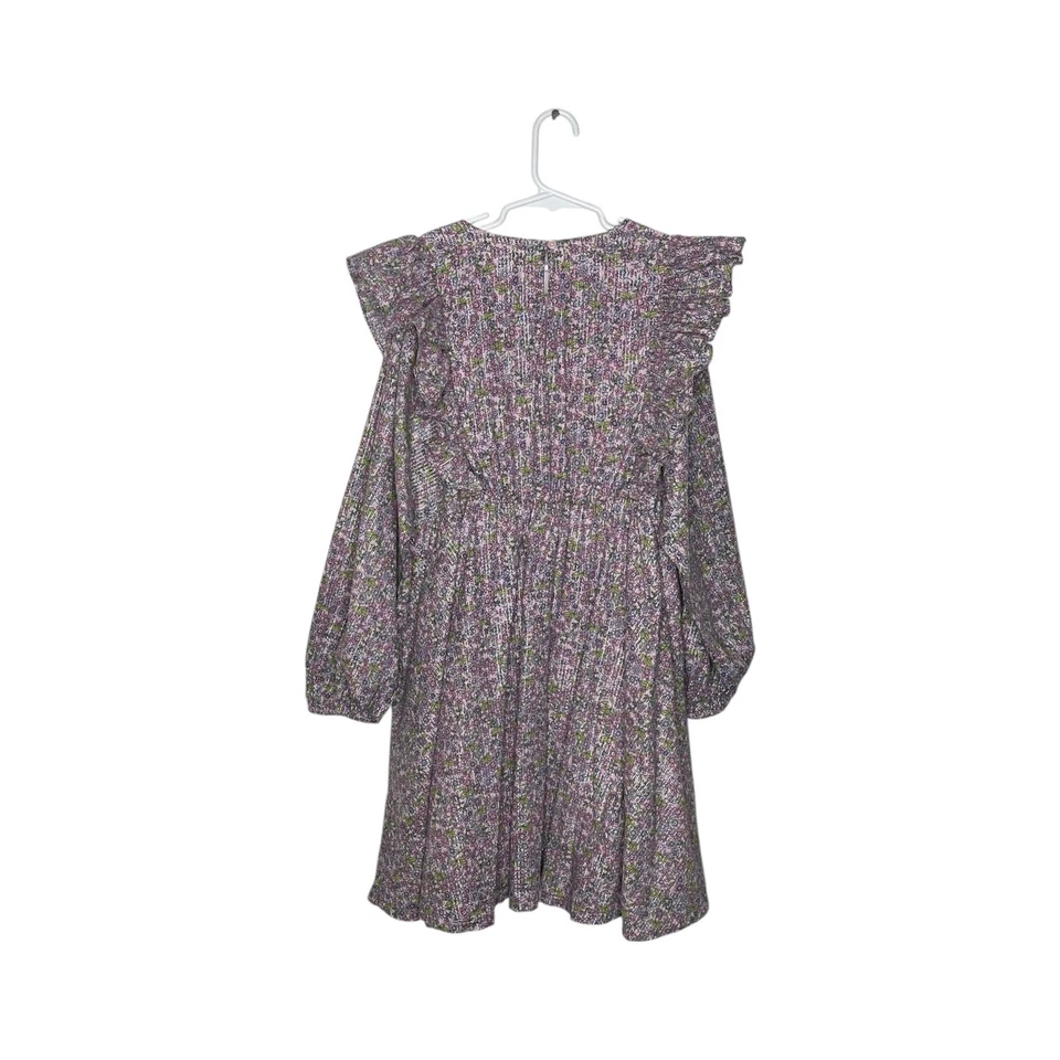 J. Vestido CREW Niña Manga Larga Volantes Hombro Brillante Talla 12 Foto 3 de 4