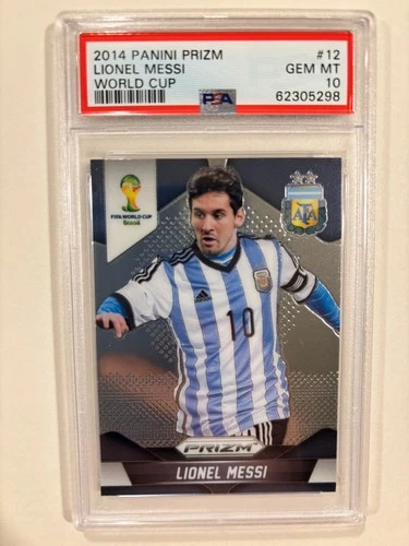2014 Panini Prizm World Cup - #12 Lionel Messi - PSA 10 - Argentina Soccer