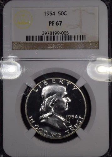 1954 Franklin Half Dollar "NGC PF67"