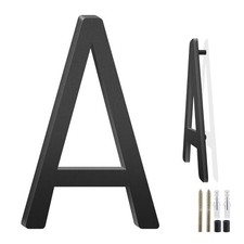 Floating Aluminum House Numbers, Modern Metal Letters, House 5 Inch Black A
