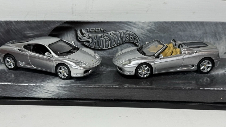 1:43 Hot Wheels FAO Schwarz Ferrari 360 Modena Coupe Spider Set Diecast Car - Image 2 of 4