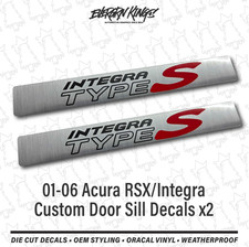 01-06 Integra Type S Dc5 Door Sill Plate Covers X2 Decal Badge Sticker Jdm Rsx