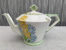 Paragon ART DECO Teapot Hand Painted  HYACINTH Flowers, Butterflies
