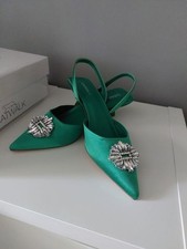 Slingpumps  Pumps Gr. 41 Catwalk grün mit Glitzerspange - NEU