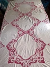 Antique Richelieu Embroidered and Lace Tablecloth Handmade 245cm x 160cm