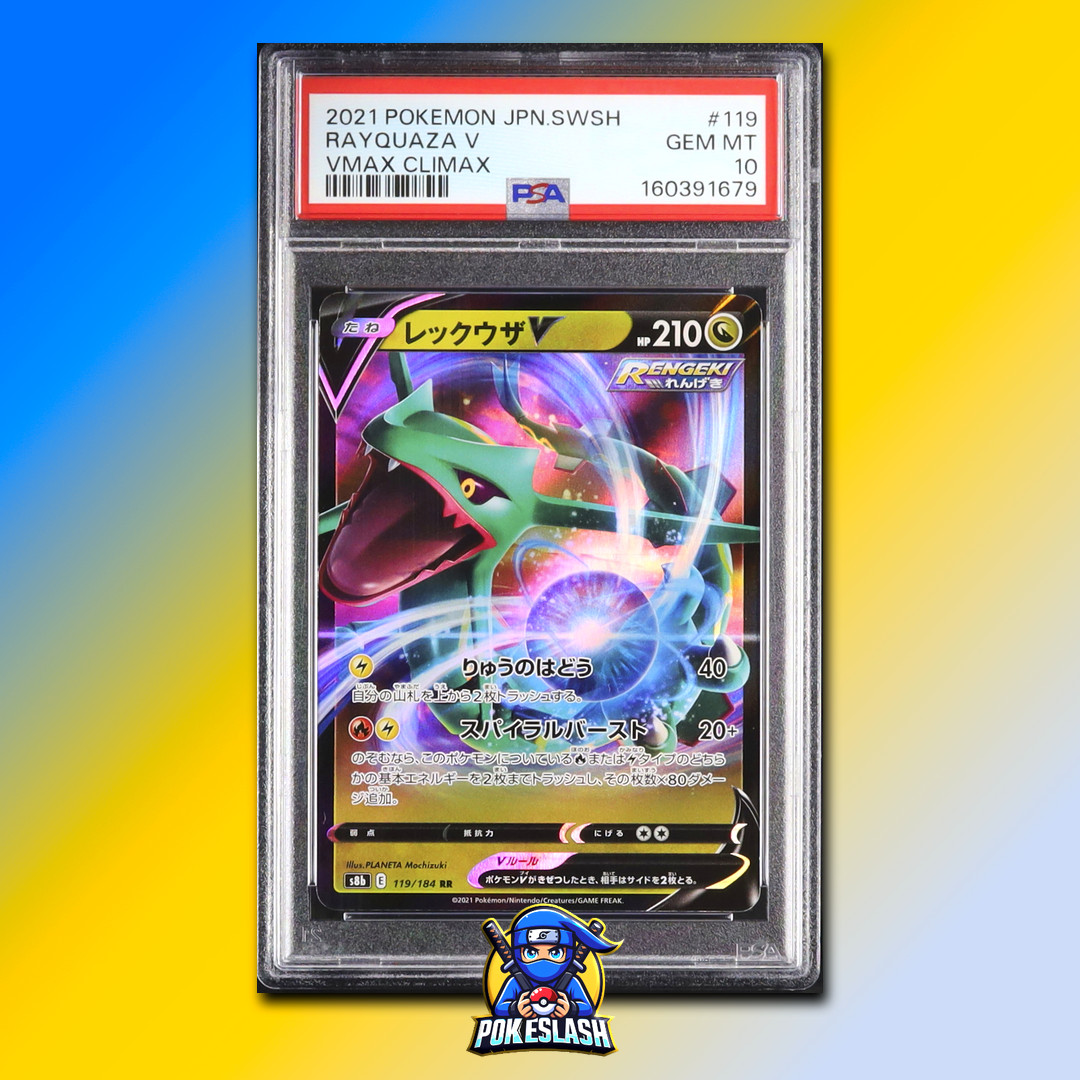 Pokemon Japanese Rayquaza V #119 VMAX Climax PSA 10