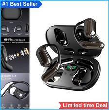 Wireless Earbuds Bluetooth 5.4 Open Ear with Ear Hooks LED Display Charging