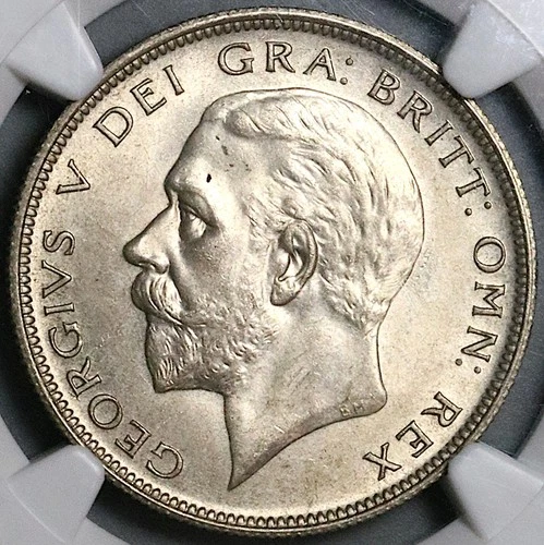 1931 NGC MS 64 1/2 Crown George V Great Britain Scarce Silver Coin (25091004C)