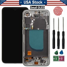 USA For Samsung Galaxy S23 FE S711U S711W OLED LCD Touch Screen Digitizer Frame