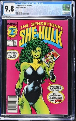 Sensational She-Hulk #1 CGC 9.8 Origin of She-Hulk &John Byrne Cover 4685295006
