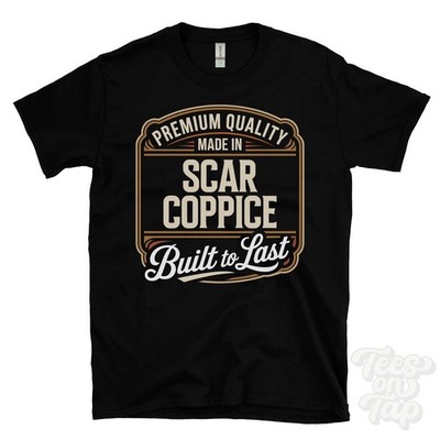 MADE IN SCAR COPPICE PREMIUM QUALITY BUILT TO LAST T-SHIRT ambleside england