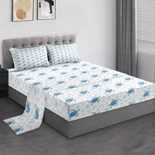 Queen Size Bed Sets, Sea Turtle Ocean Soft Microfiber 4 Pcs Bedding Sets for ...